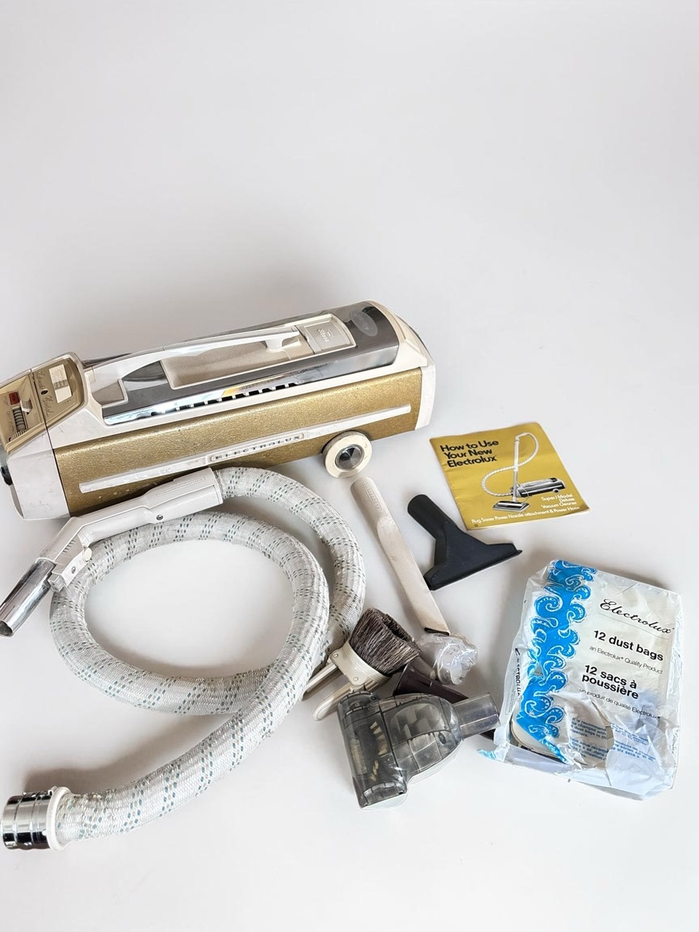 Vintage Electrolux Automatic Control Vacuum Complete Set Works